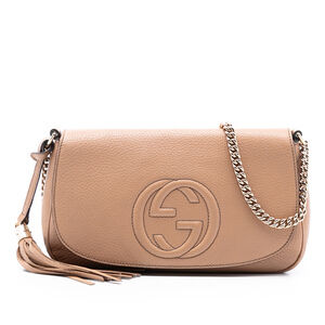 Pre-Loved Gucci Medium Leather Soho Chain Flap Crossbody